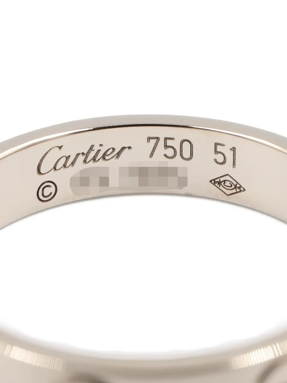 Pre-owned Cartier 2010s Mini Love Ring In Silver