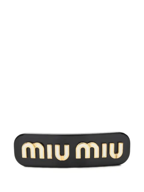 Miu Miu Pre-Owned logo-lettering hair clip