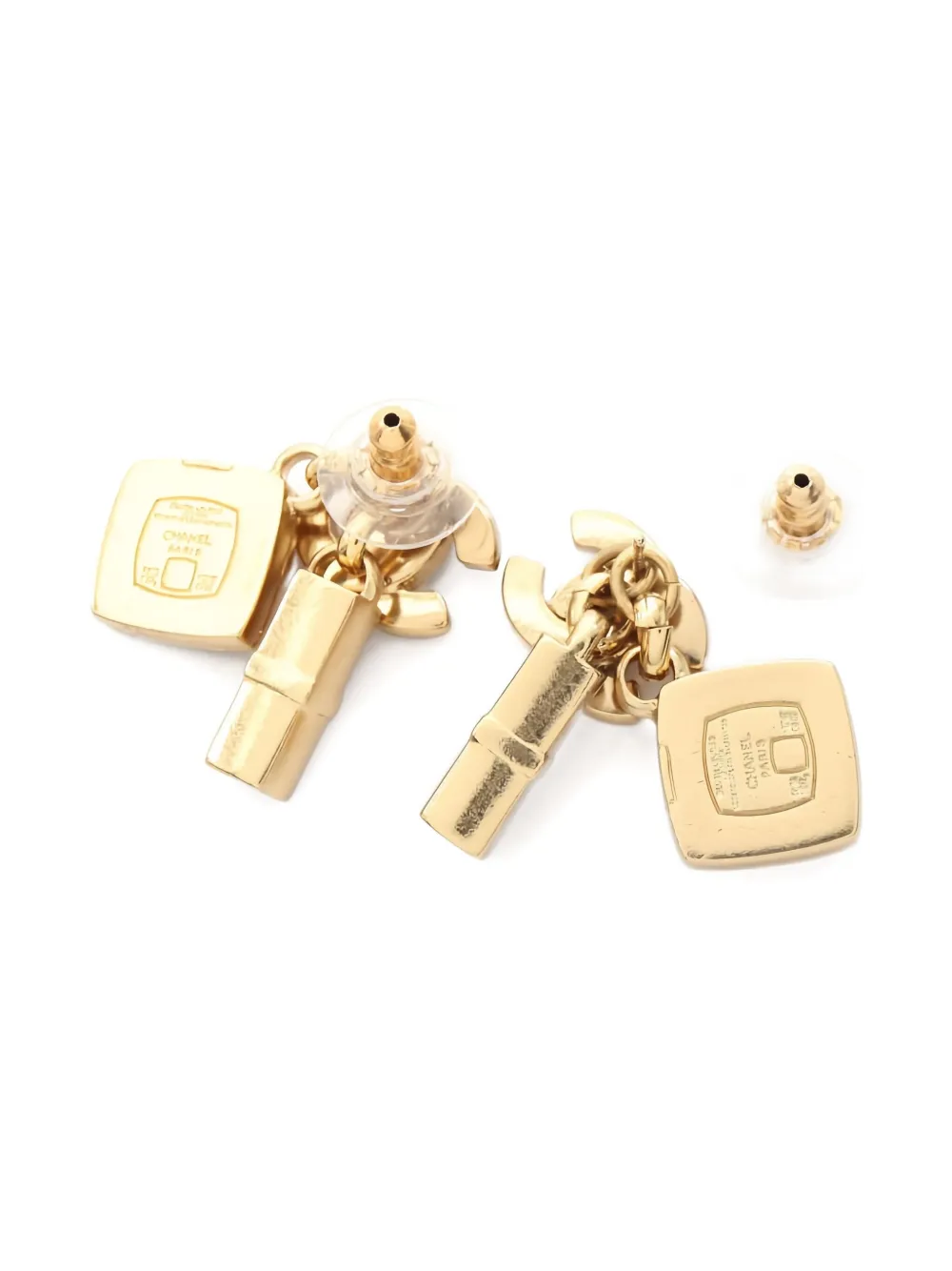 CHANEL Pre-Owned 1986-1988 Coco Mark GP charm earrings | Image 2