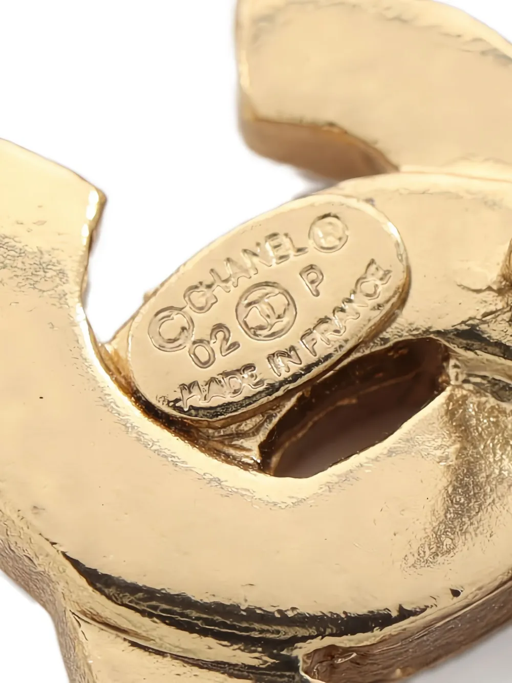 Pre-owned Chanel 1986-1988 Coco Mark Gp Charm Earrings In Gold