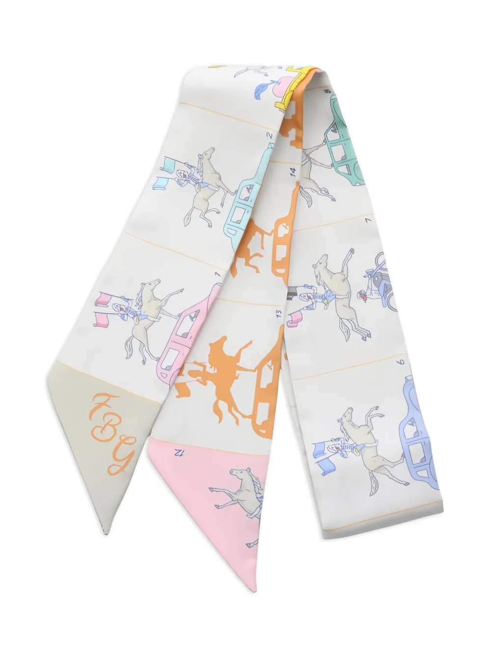 Hermès Pre-Owned Parade silk scarf | White | Image 1