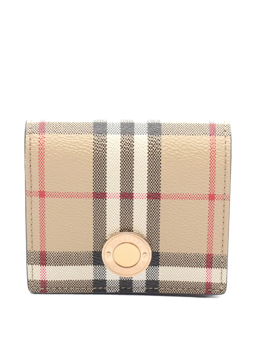 Burberry Pre-Owned check bi-fold wallet | Neutrals | Image 1