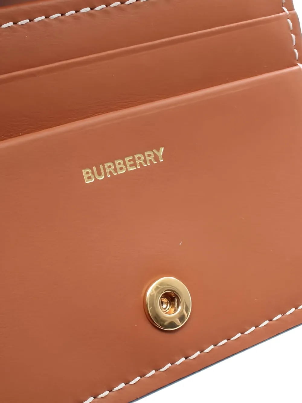 Pre-owned Burberry Check Bi-fold Wallet In Neutral