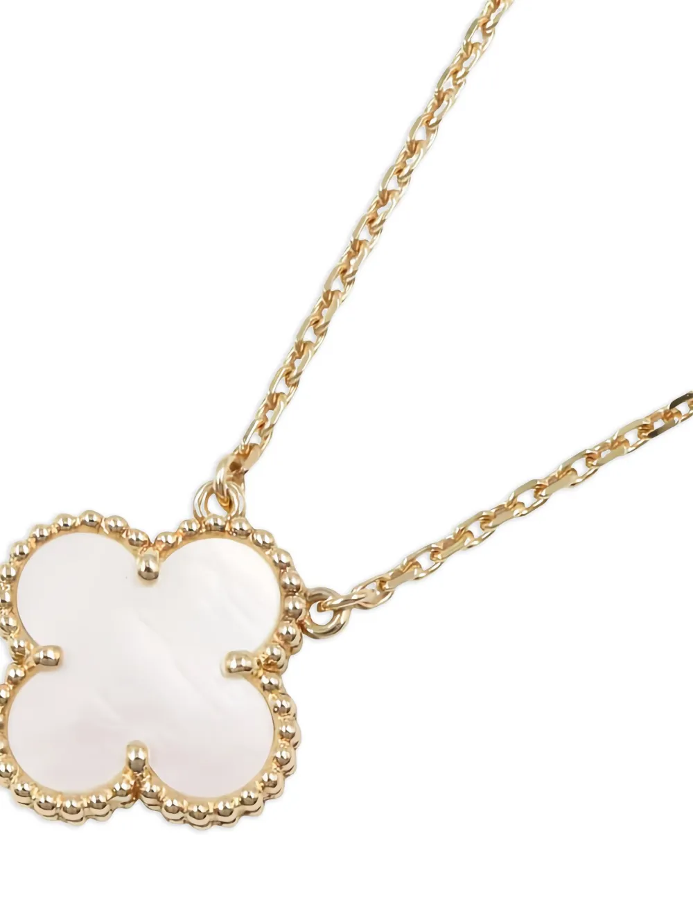 Van Cleef & Arpels Pre-Owned 18K yellow gold Alhambra mother of pearl necklace | Image 2