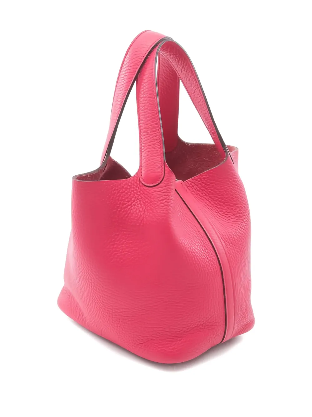 Pre-owned Hermes 2017 Picotin Lock Pm Leather Tote Bag In Pink