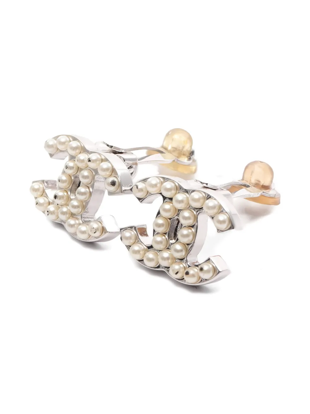 CHANEL Pre-Owned Coco Mark faux pearl earrings | Image 2
