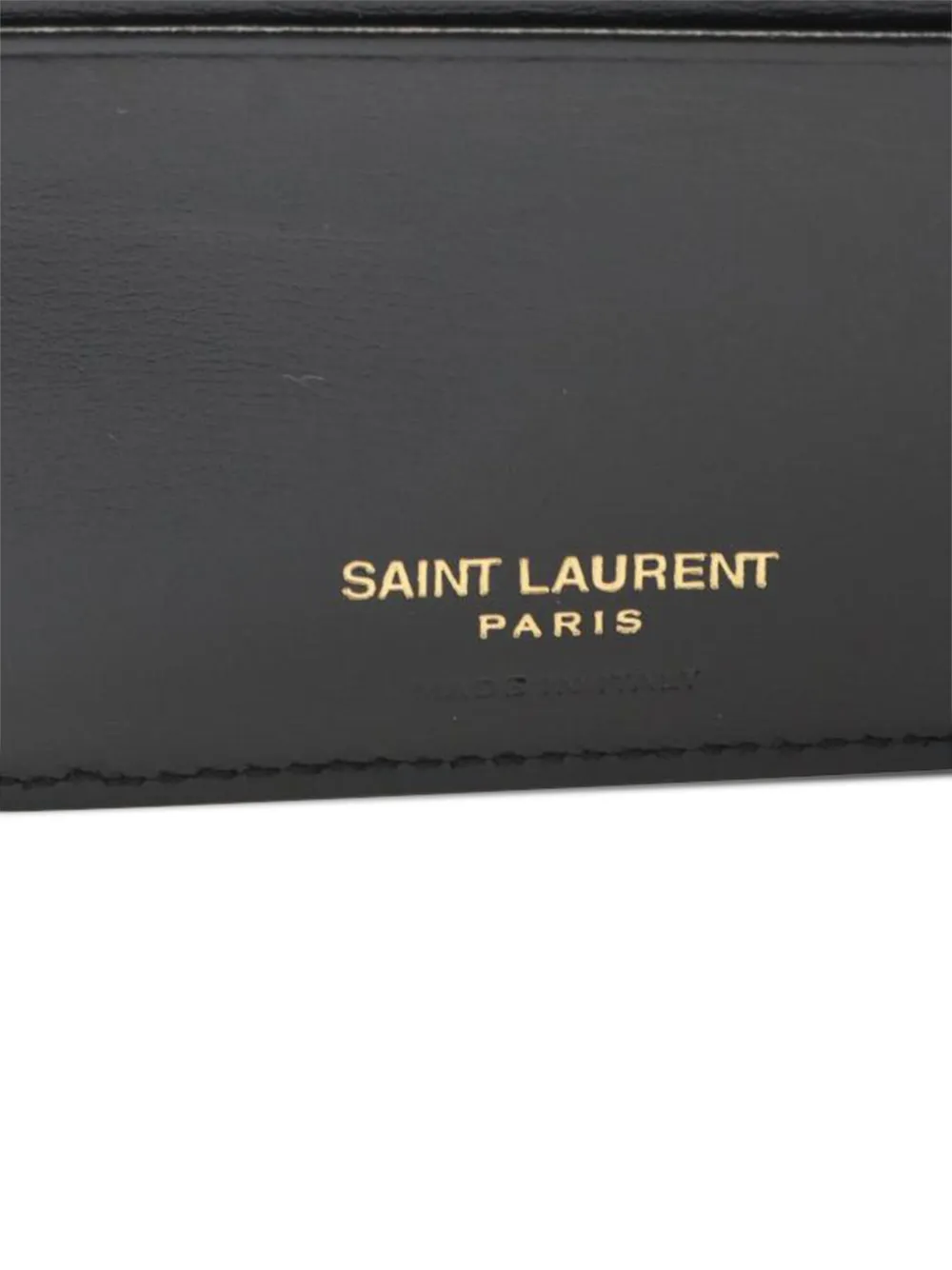Pre-owned Saint Laurent 2020s Tiny Cassandre Wallet In Black