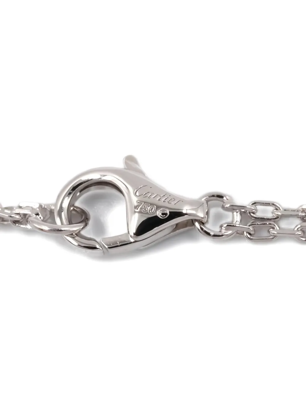 Pre-owned Cartier 2010s 18k White Gold And 18k Rose Gold Diamond Necklace In Silver
