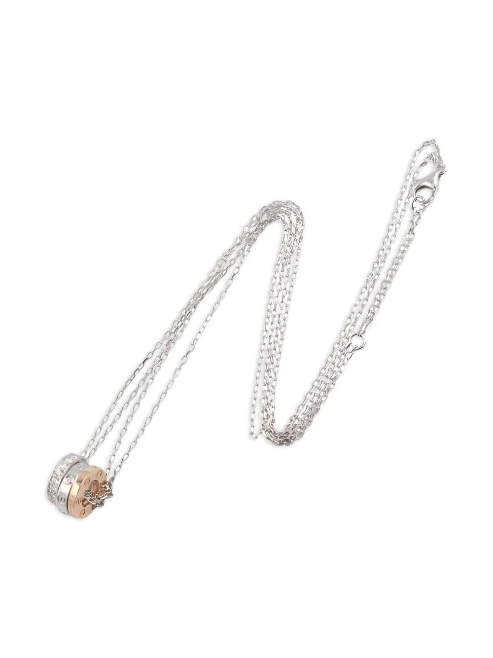 Cartier 2010s 18K white gold and 18K rose gold diamond necklace | Silver | Image 1