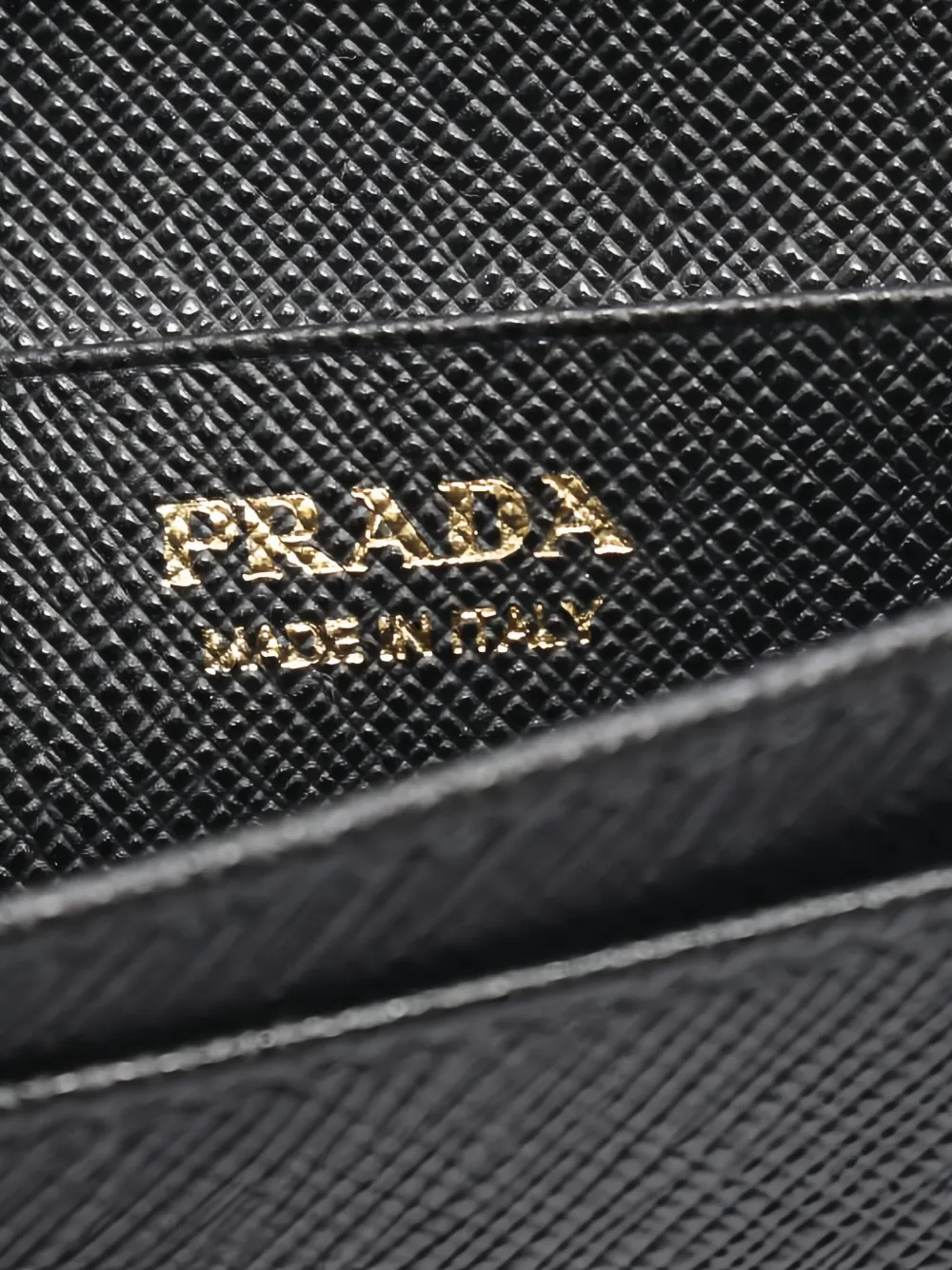 Pre-owned Prada 2020s Saffiano-leather Wallet In Black