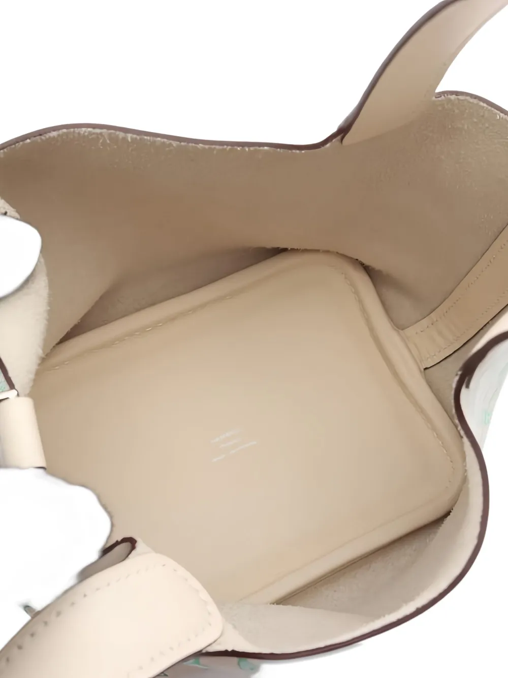 Pre-owned Hermes Micro Lucky Daisy Picotin Lock Tote Bag In Neutral
