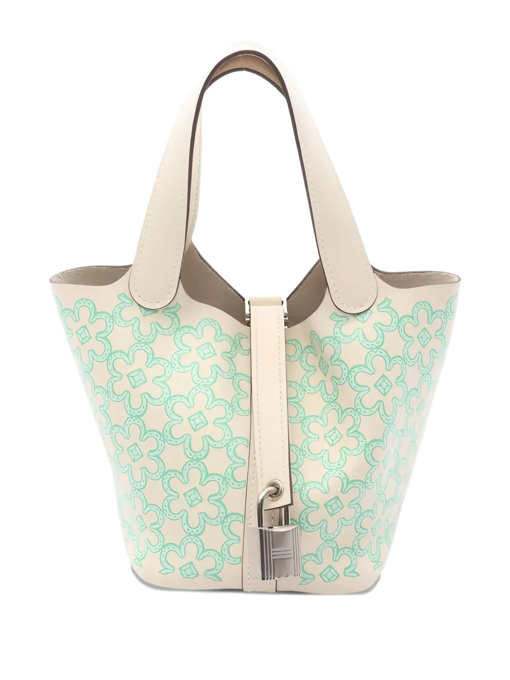 Hermès Pre-Owned micro Lucky Daisy Picotin Lock tote bag - ニュートラル Hermès Pre-Owned micro Lucky Daisy Picotin Lock tote bag - ニュートラル