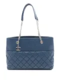 CHANEL Pre-Owned matelasse chain-strap tote bag - Blue