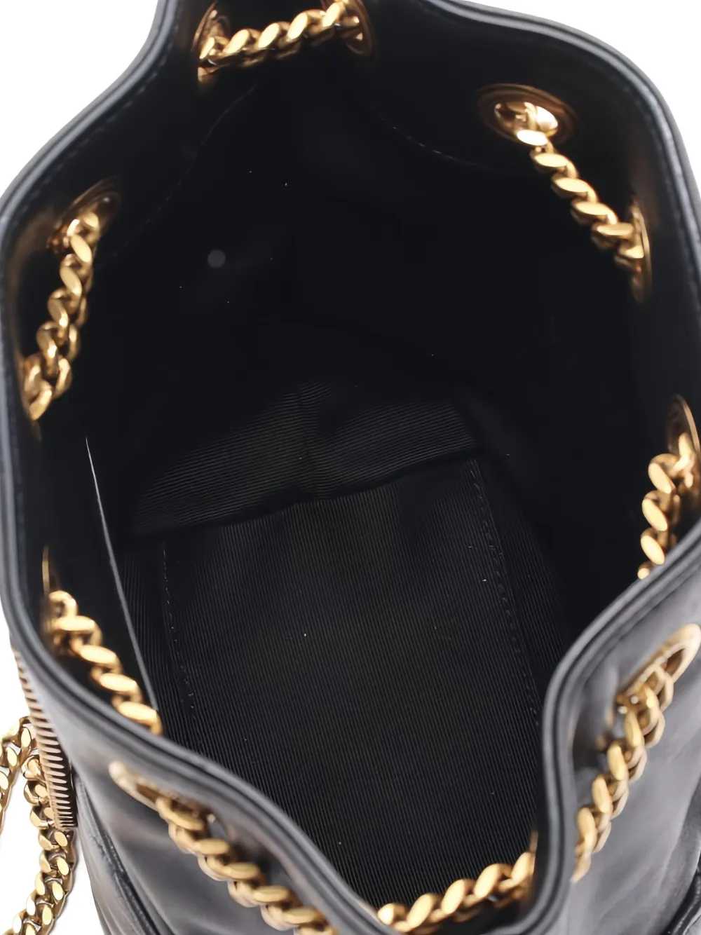 Pre-owned Saint Laurent Mini Joe Bucket Bag In Black