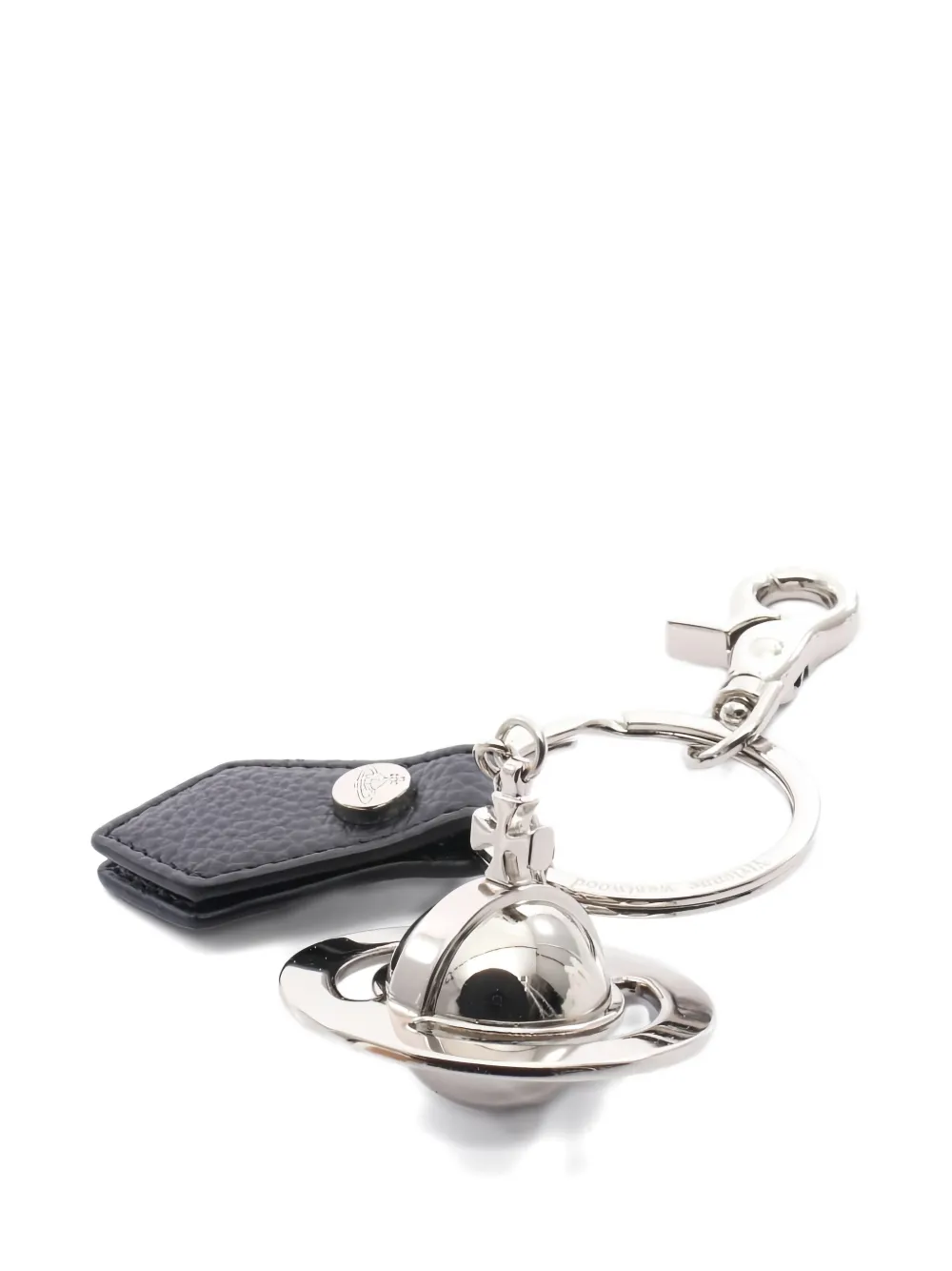 Vivienne Westwood Pre-Owned 2020s Orb leather keyring | Silver | Image 1