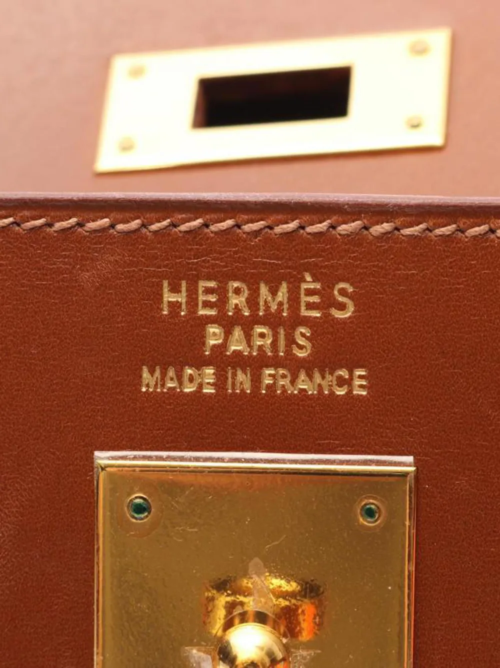 Pre-owned Hermes Kelly 35 Two-way Handbag In Brown