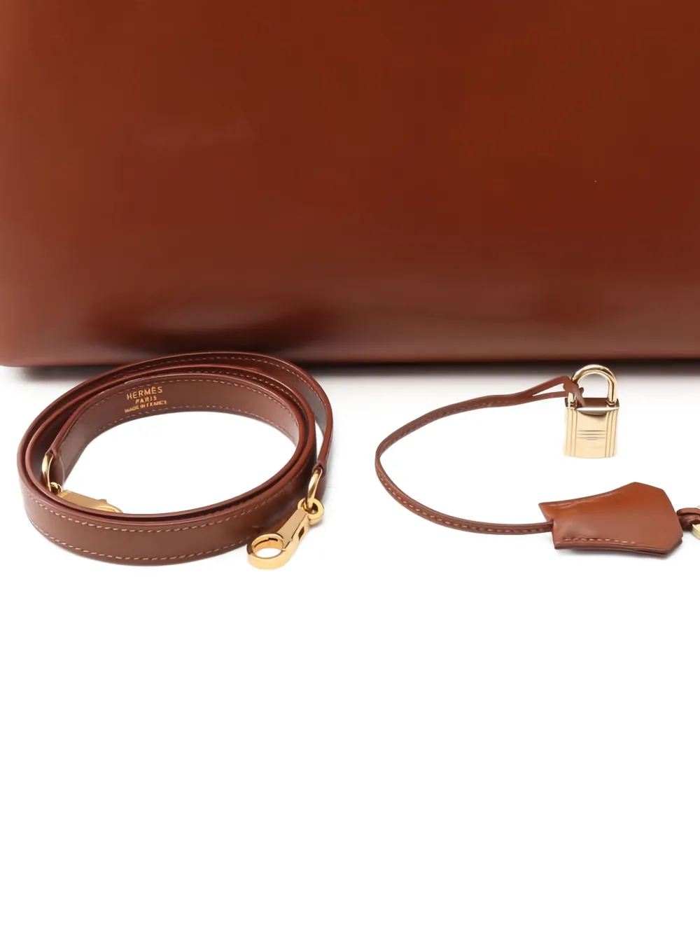 Pre-owned Hermes Kelly 35 Two-way Handbag In Brown