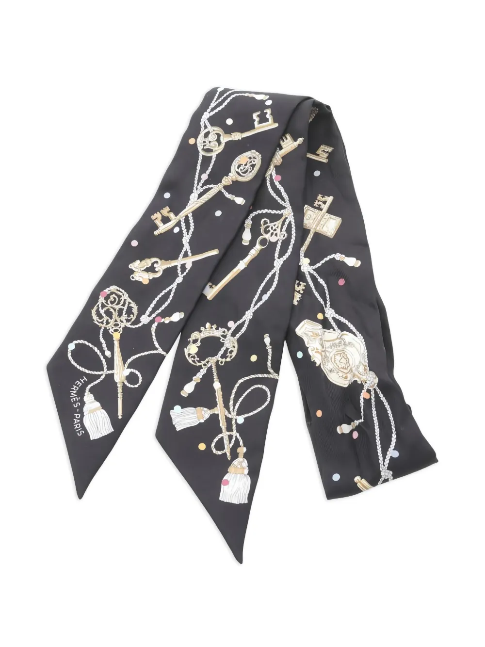 Hermès Pre-Owned Les Cles a Pois scarf | Black | Image 1