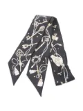 Hermès Pre-Owned Les Cles a Pois scarf - Black