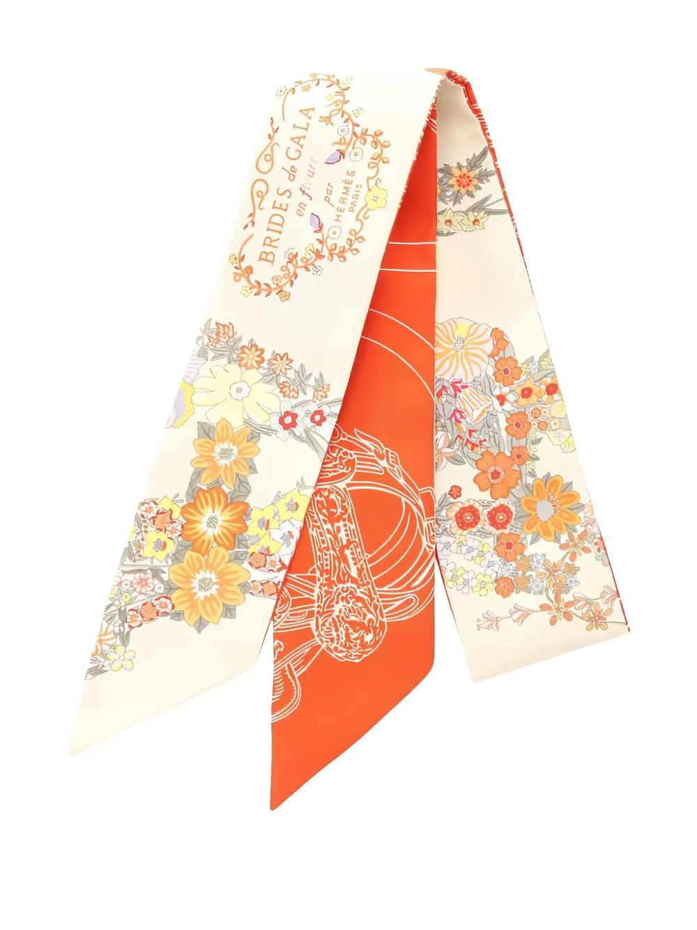 Hermès Pre-Owned 2010s Brides de Gala en Fleurs scarf | Neutrals | Image 1