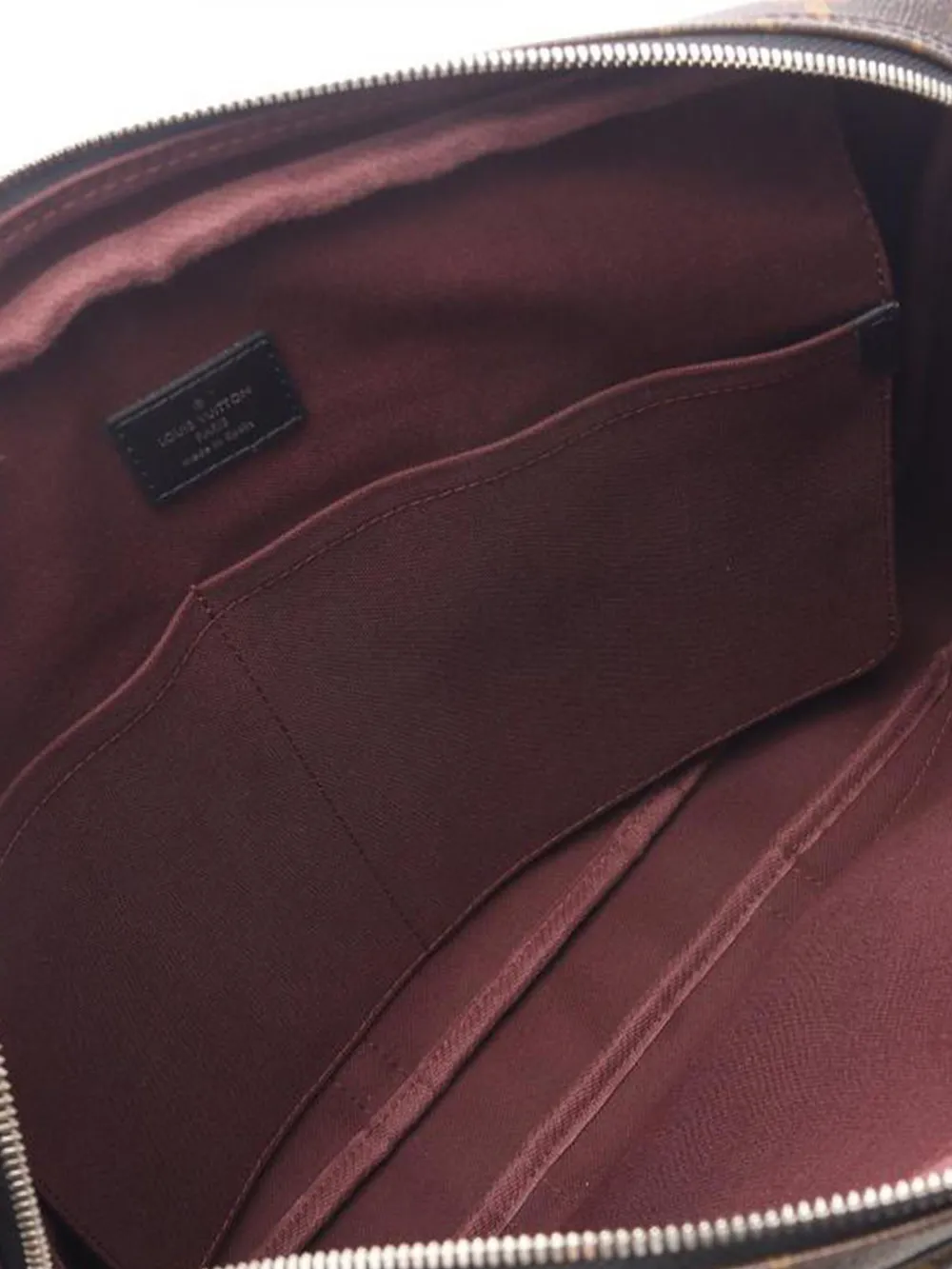 Pre-owned Louis Vuitton Porte Documents Voyage Pm Two-way Briefcase In Brown