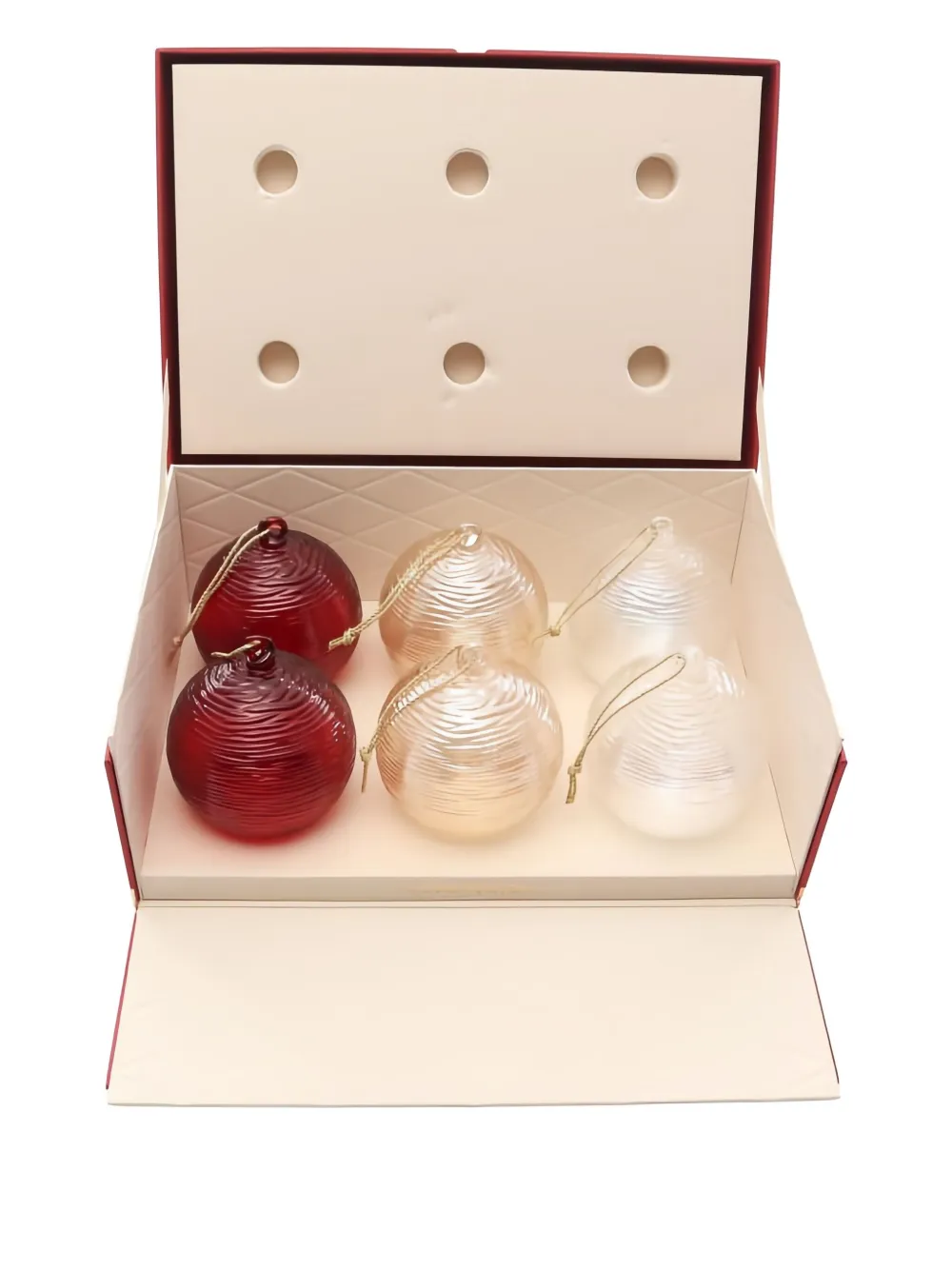 Louis Vuitton Pre-Owned glass christmas ornaments (set of six) | Neutrals | Image 1