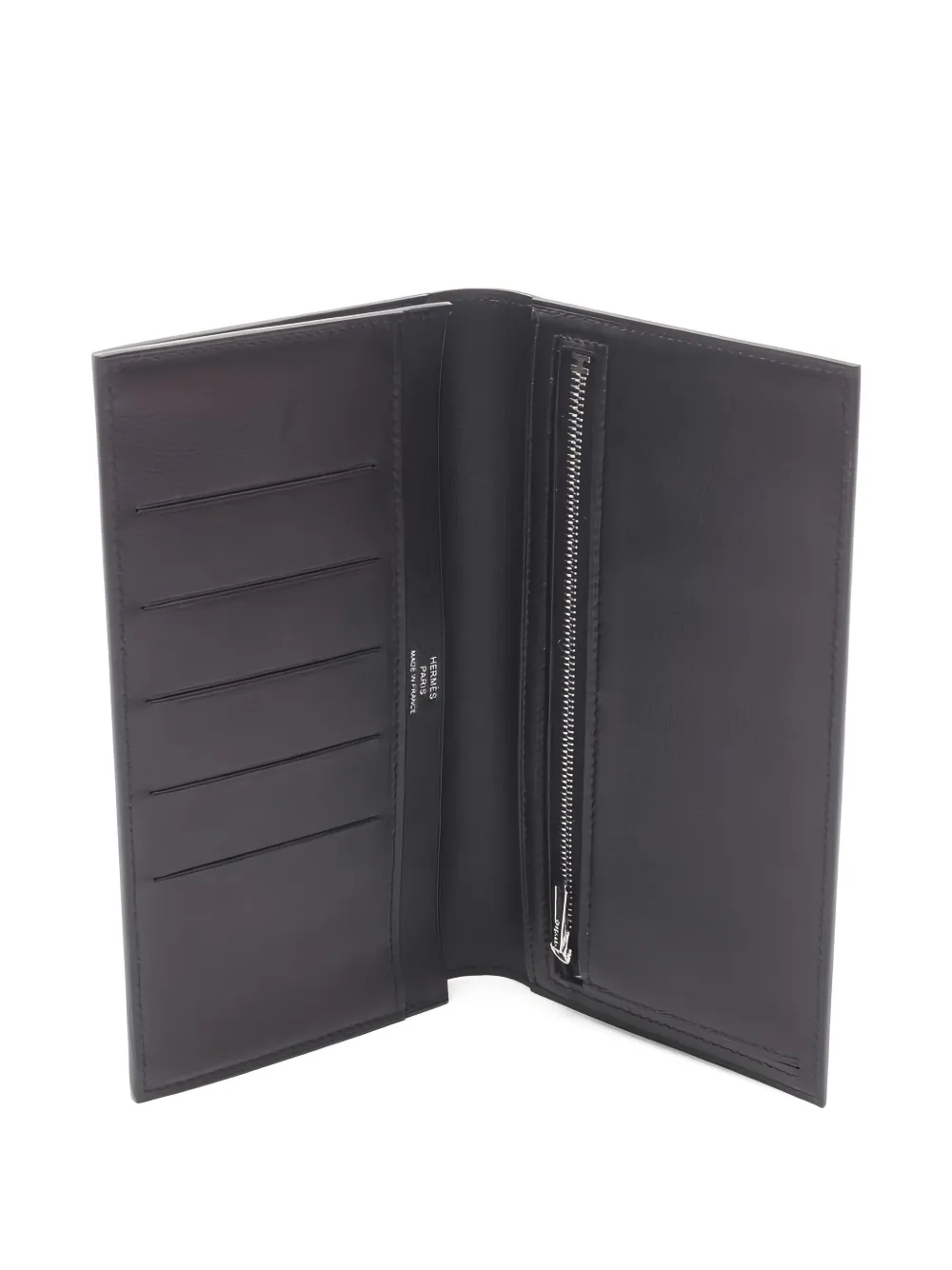 Pre-owned Hermes 2024s Citizen Leather Wallet In Black