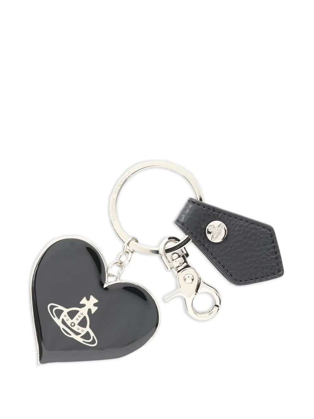 Vivienne Westwood Pre-Owned 2020s heart-shapped Orb keyring | Black | Image 1