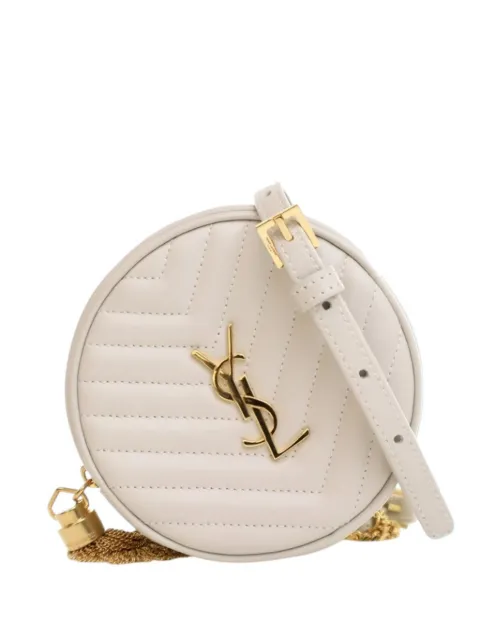 Saint Laurent Pre-Owned 2022 Baby Chevron Calfskin Round Vinyle belt bag