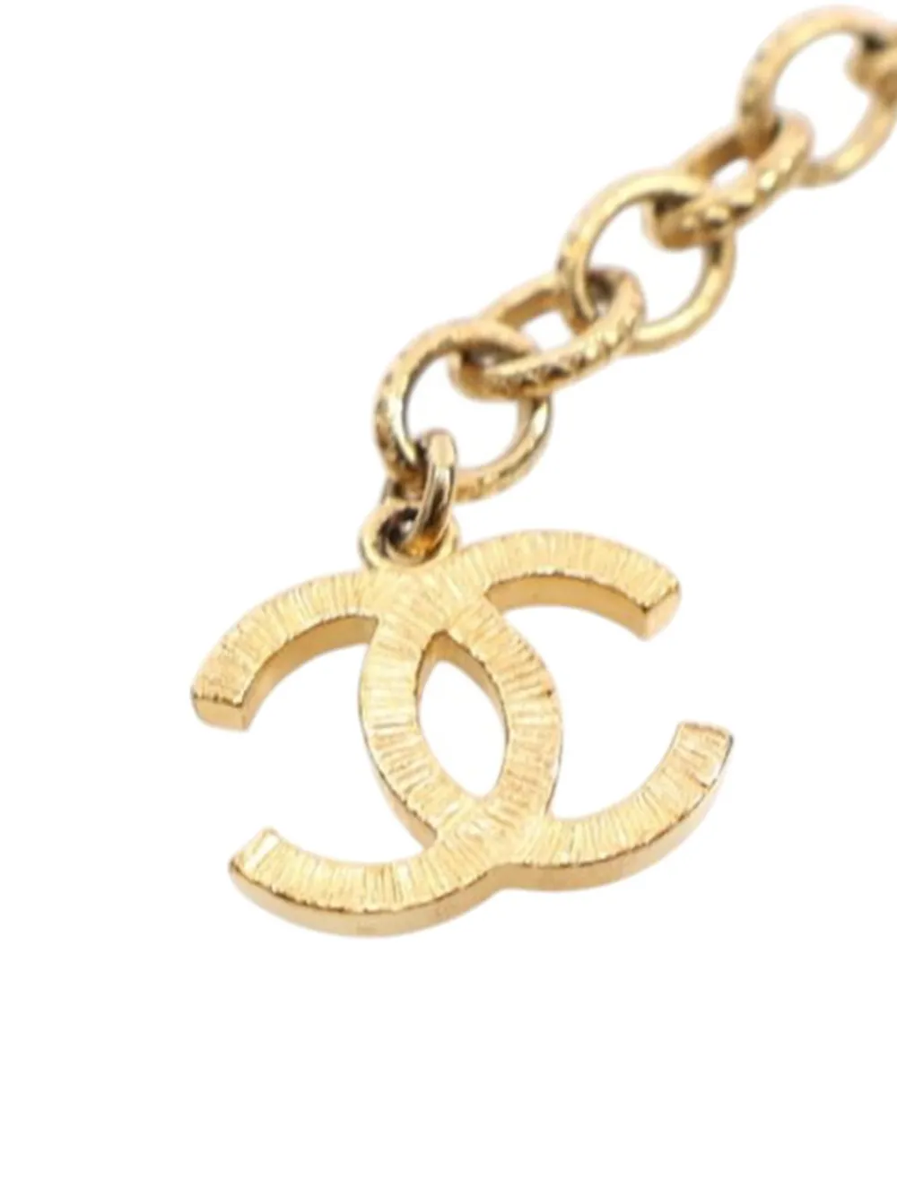 Pre-owned Chanel 2020 Cc Gold Plated Leather Woven Logo Layered Chain Belt In Black