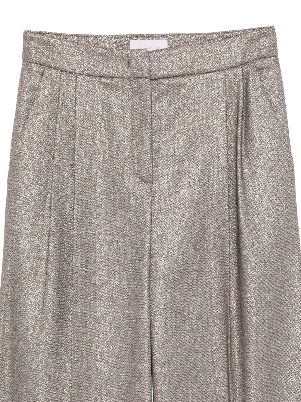 Via Masini 80 Broek met geplooid detail Bruin