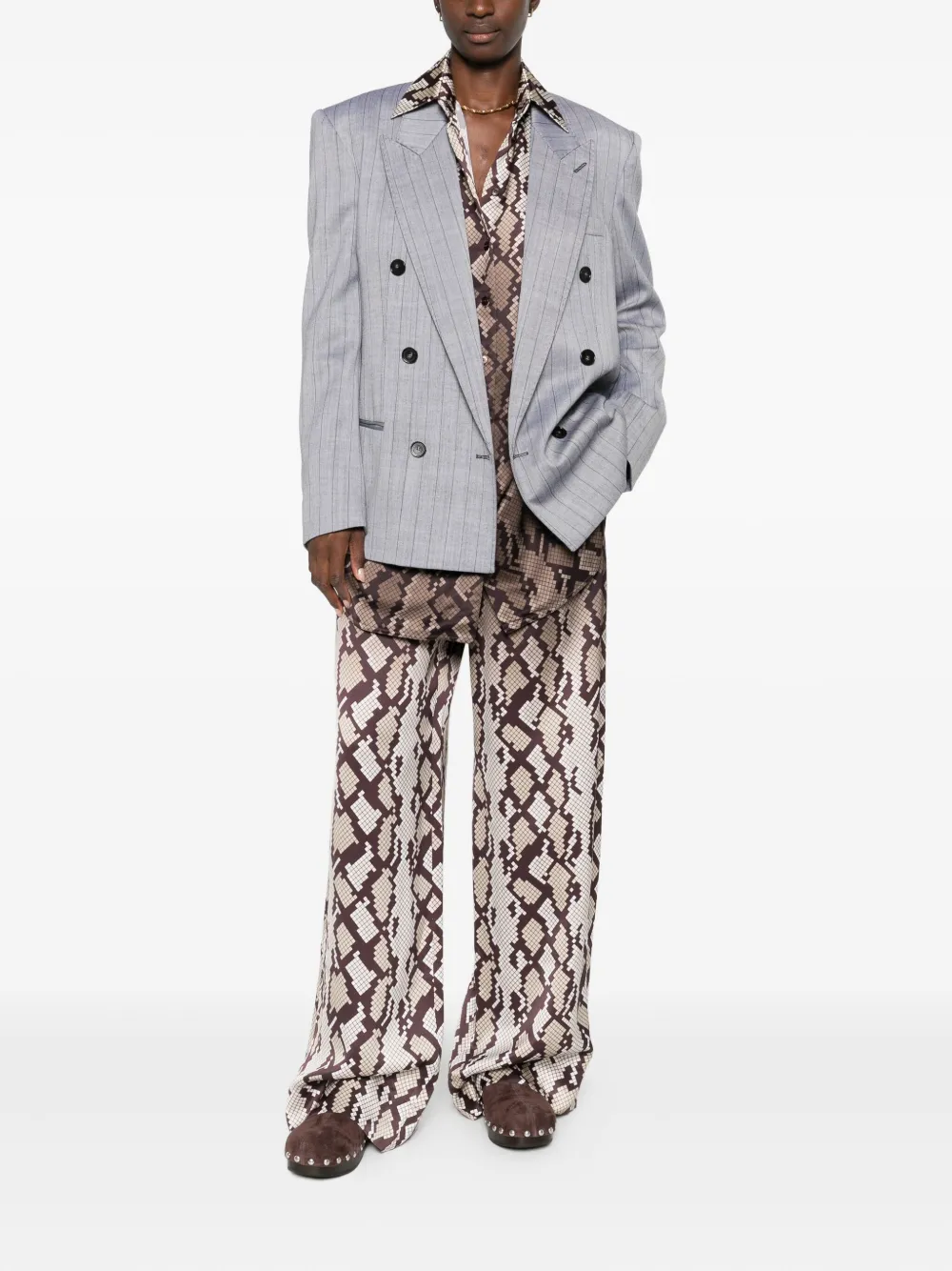 Stella McCartney snake-print shirt - Bruin