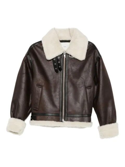 DUNST Dunst shearling-collar jacket