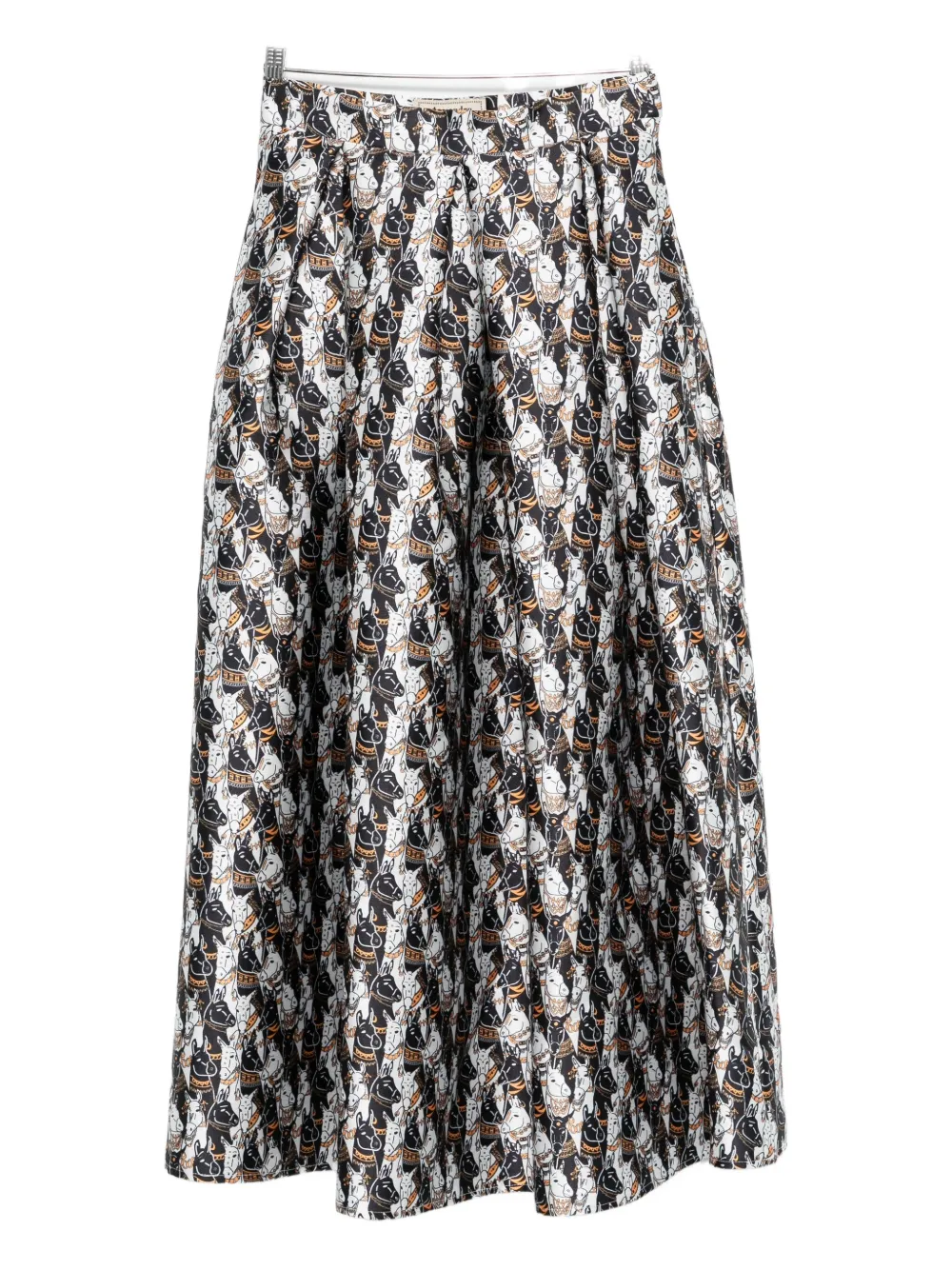 Alessandro Enriquez Pleated Midi Skirt In Multi