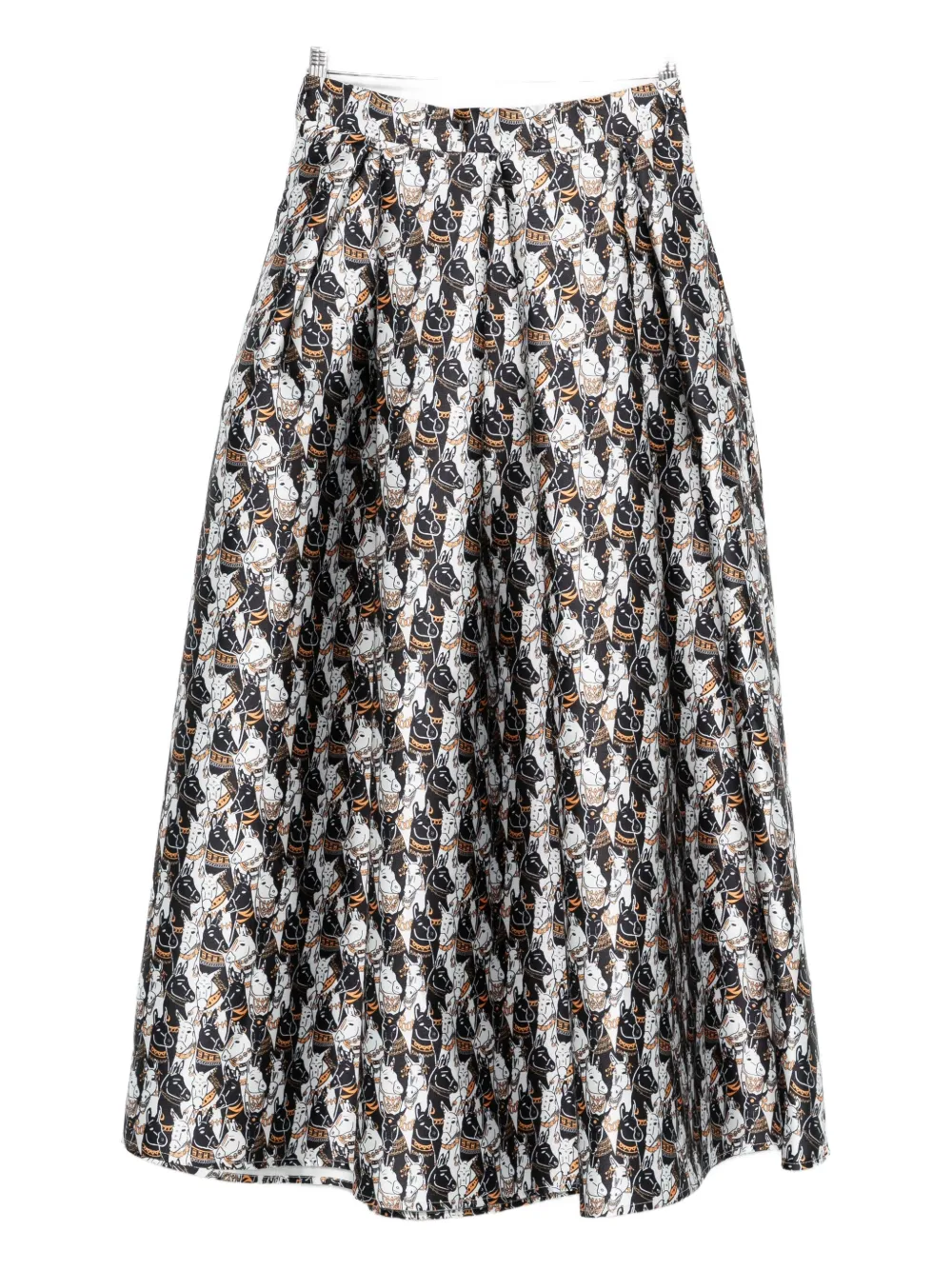 Alessandro Enriquez Pleated Midi Skirt In Multi