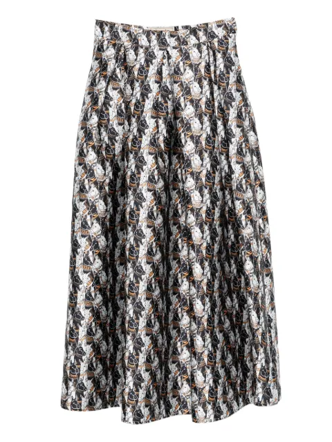 alessandro enriquez pleated midi skirt
