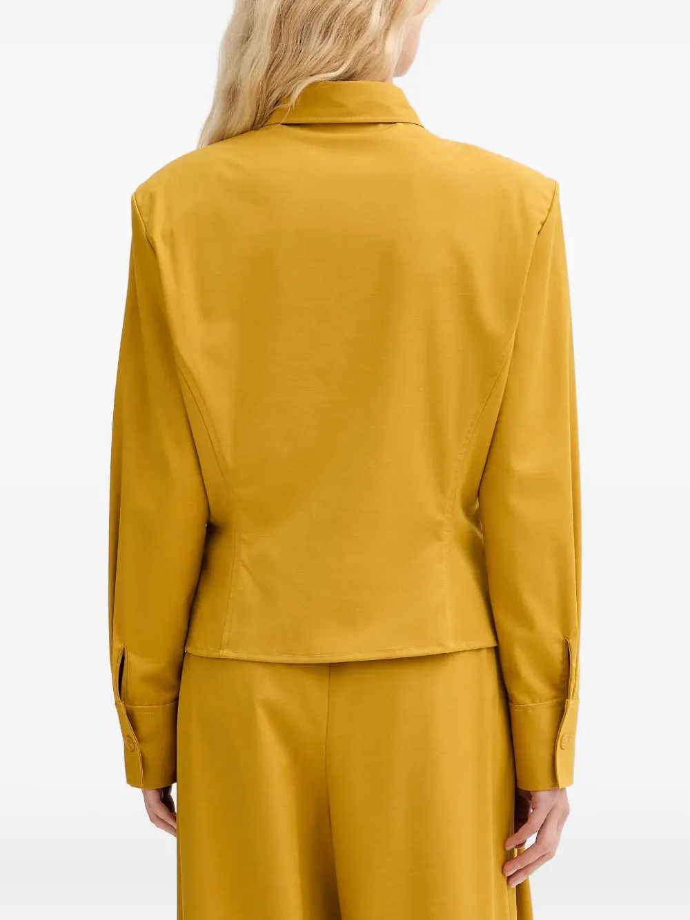  Isabelle Blanche Button-up Classic-collar Shirt - Yellow 
