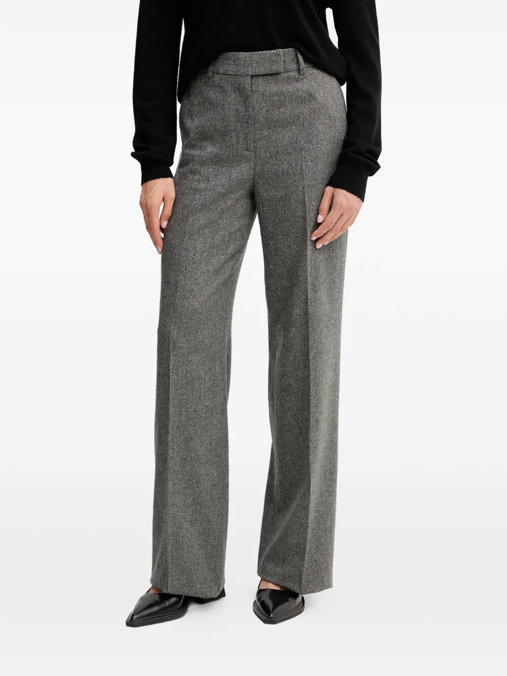 Iceberg wide-leg pressed crease trousers - Grigio