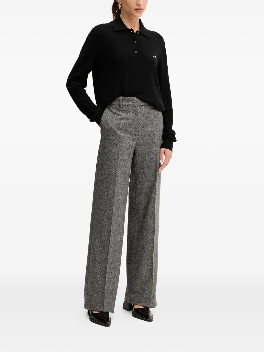 Iceberg Plooibroek met wijde pijpen - Grijs