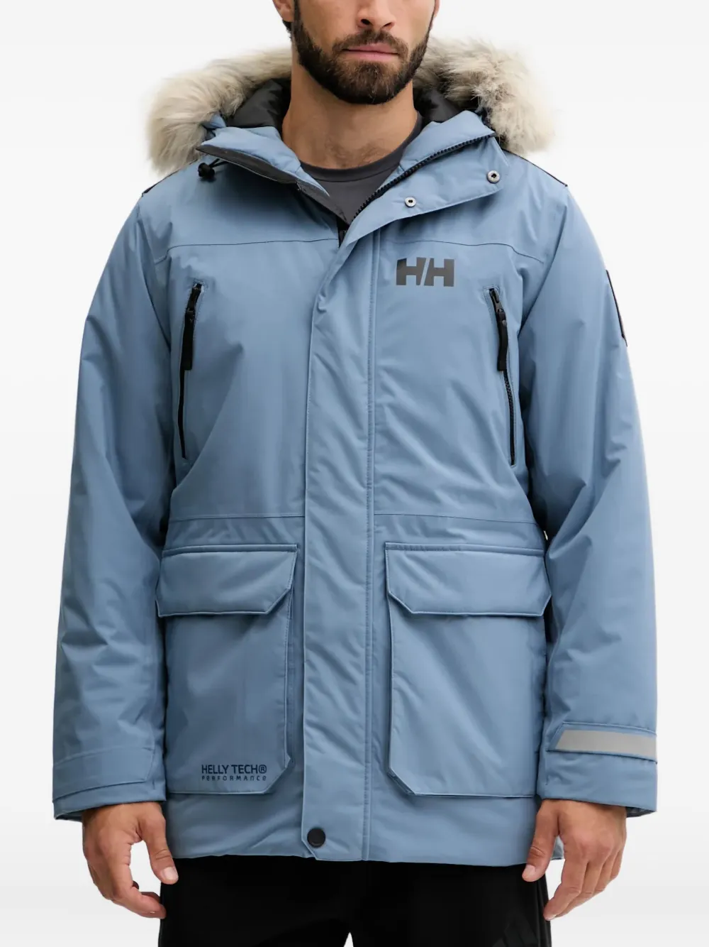Helly Hansen Reine Hooded Parka Coat In Blue