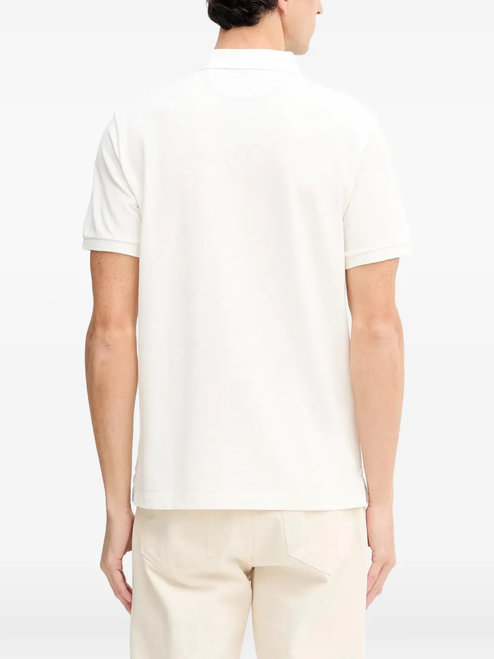 Hackett Poloshirt met geborduurd logo Wit