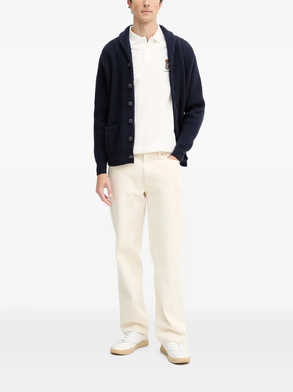 Hackett embroidered-logo polo shirt - Wit