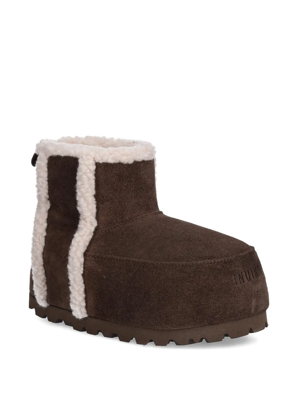 Inuikii Chunky Fleece-lining Panelled Boots In Brown