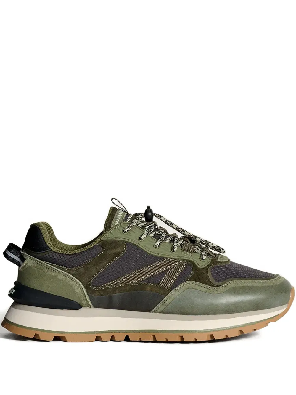 Hoff City Off Road panelled lace-up sneakers | Green | Image 1