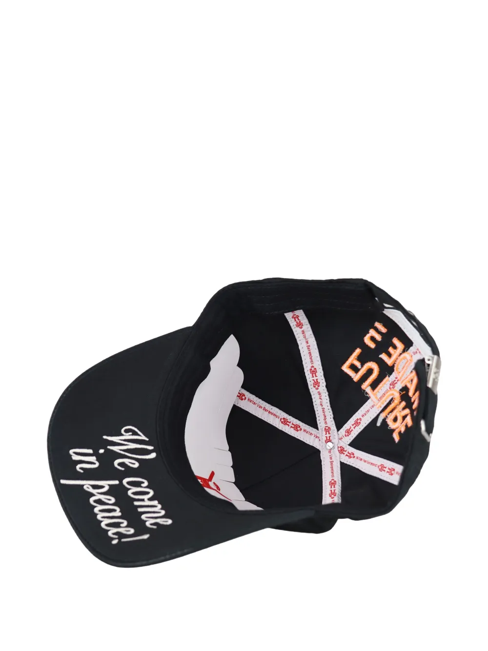 Walter Van Beirendonck We Come In Peace Cap In Brown