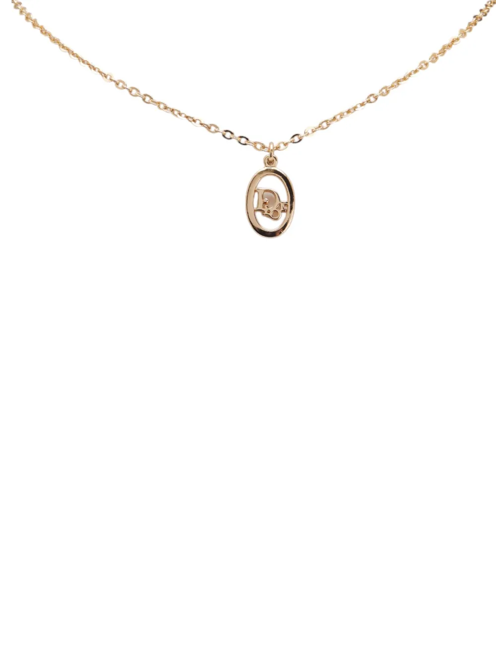 Christian Dior Pre-Owned 1990-2018 Gold Plated CD Logo Pendant Christian Dior Pre-Owned 1990-2018 Gold Plated CD Logo Pendant