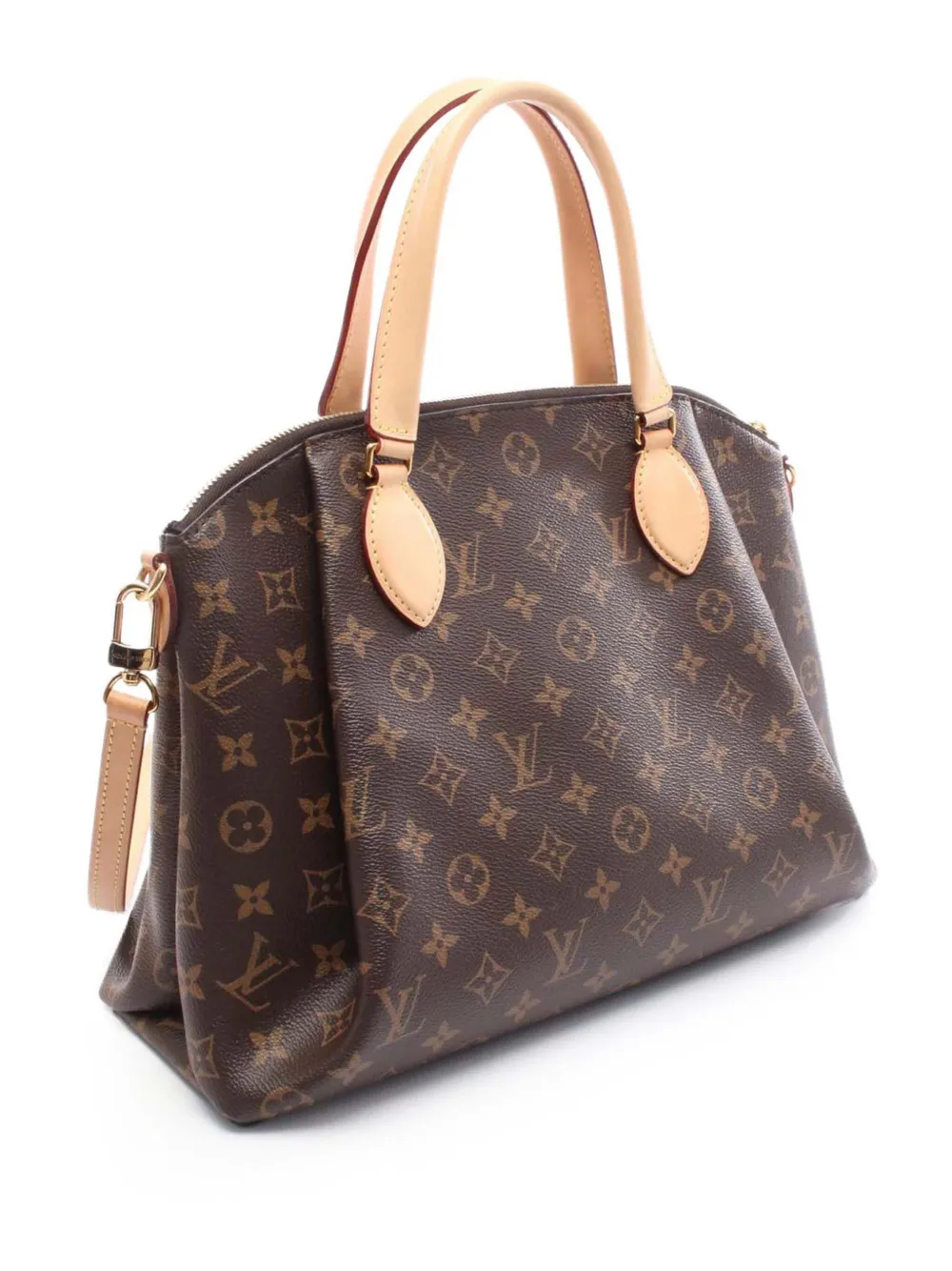 Pre-owned Louis Vuitton 2019 Monogram Rivoli Mm Satchel In Brown