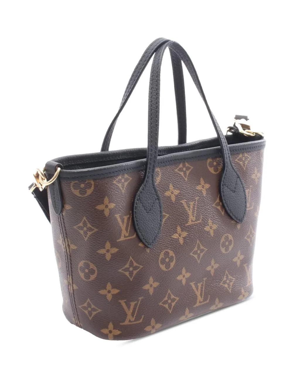Pre-owned Louis Vuitton 2021-2025 Monogram Neverfull Bandouliere Inside Out Bb Satchel In Brown