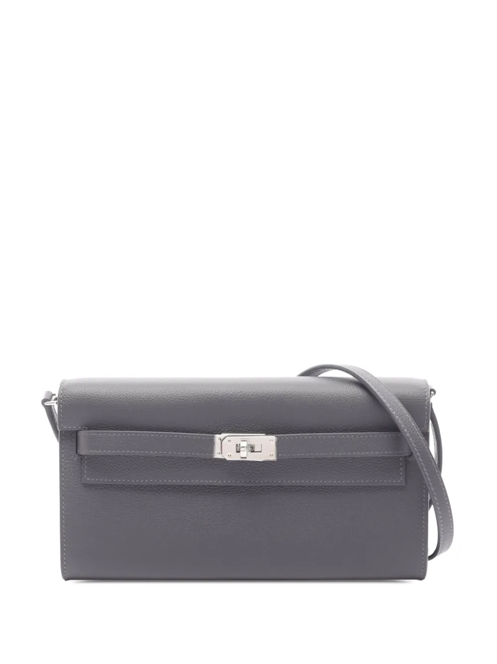Hermès Pre-Owned 2025 Evercolor Kelly To Go Wallet crossbody bag - グレー Hermès Pre-Owned 2025 Evercolor Kelly To Go Wallet crossbody bag - グレー