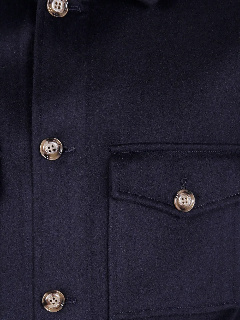 Barba Napoli Park Buttoned Pocket Shirt Jacket In Blue